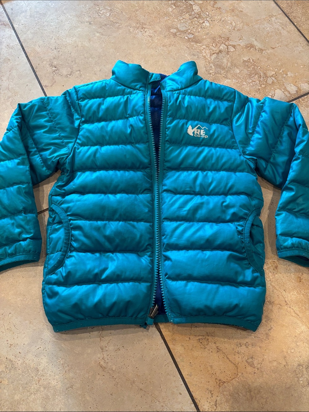 REI Kids' Teal Puffer Jacket